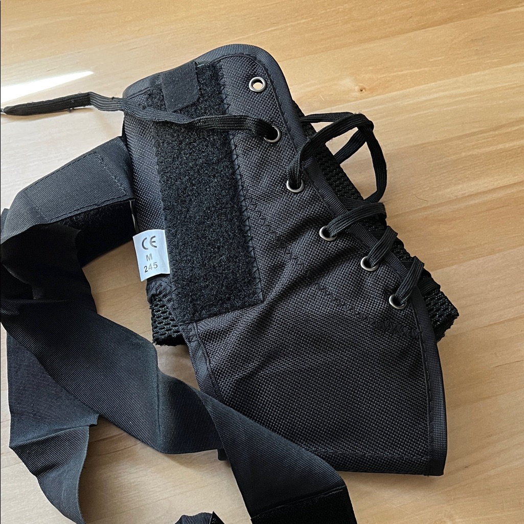 Black LaceUp Ankle Support Brace